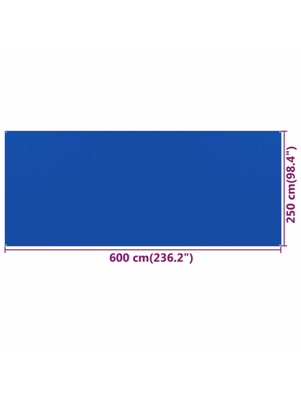 Covor pentru cort, albastru, 250x600 cm, hdpe, imaginea nr. 4
