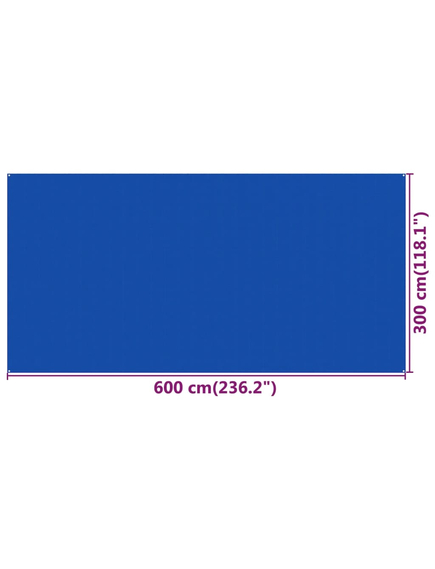 Covor pentru cort, albastru, 300x600 cm, hdpe, imaginea nr. 4