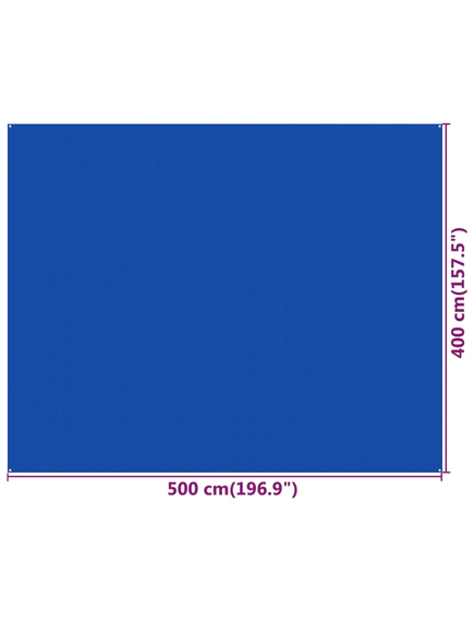 Covor pentru cort, albastru, 400x500 cm, hdpe, imaginea nr. 4