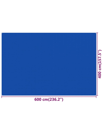 Covor pentru cort, albastru, 400x600 cm, hdpe, imaginea nr. 4