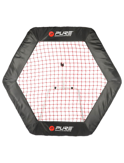 Pure2improve plasă fotbal rebounder, 140 x 125 cm, hexagonal