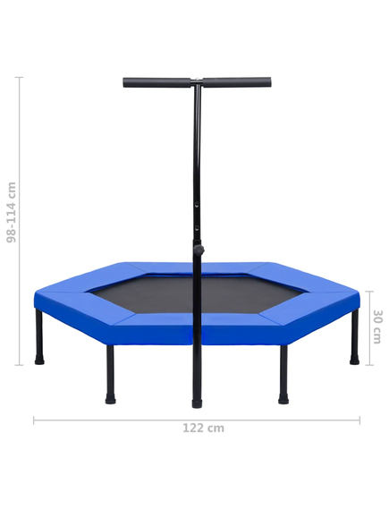 Trambulină de fitness mâner și margine siguranță 122 cm hexagon, imaginea nr. 7