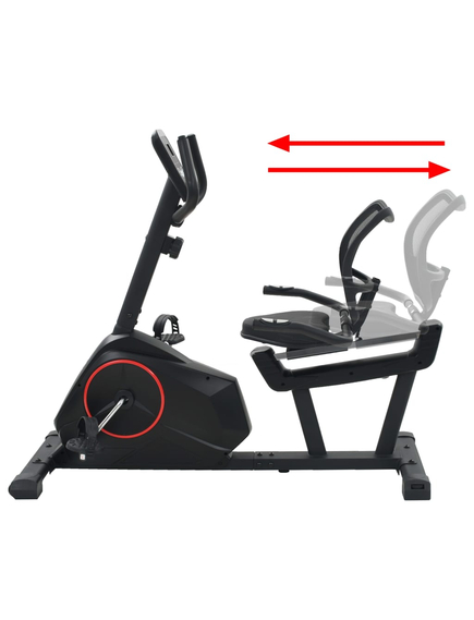 Bicicletă de fitness magnetică orizontală cu măsurare puls, imaginea nr. 4