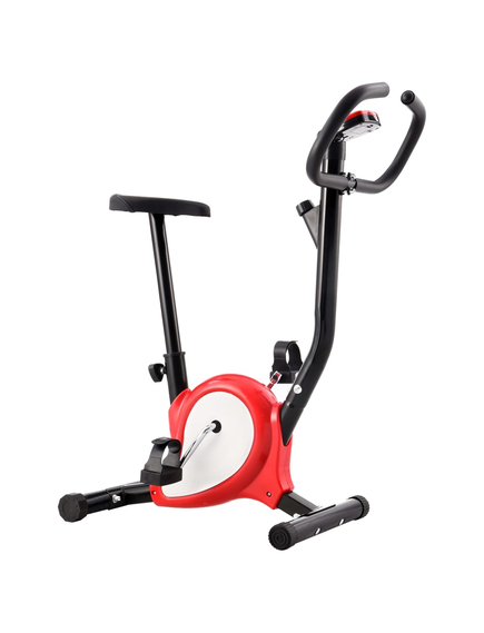 Bicicletă fitness cu centură de rezistență, roșu, imaginea nr. 3