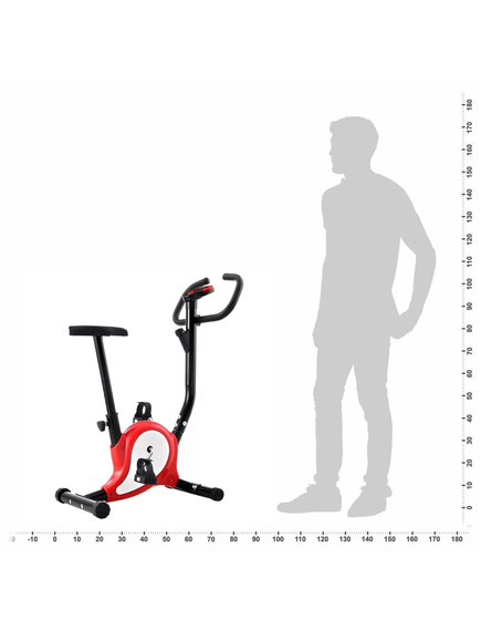 Bicicletă fitness cu centură de rezistență, roșu, imaginea nr. 11