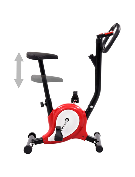 Bicicletă fitness cu centură de rezistență, roșu, imaginea nr. 2