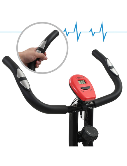 Bicicletă magnetică x-bike cu măsurare puls, negru și roșu, imaginea nr. 7