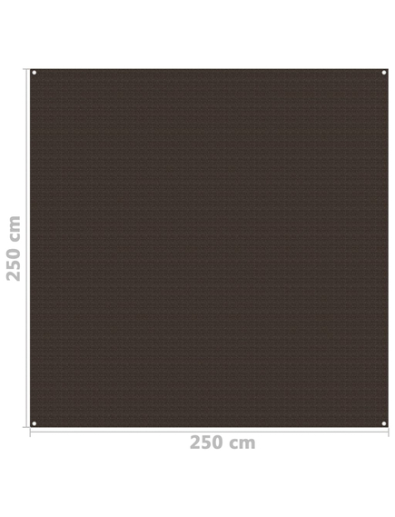 Covor pentru cort, maro, 250x250 cm, imaginea nr. 4