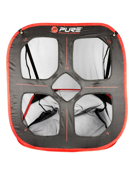 Pure2improve plasa antrenament de golf, 82x80x88cm, negru și roșu