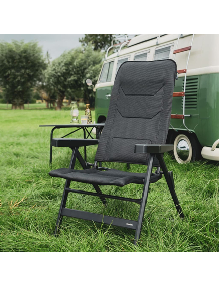 Travellife scaun de camping pliabil de lux „monaco comfort”, gri