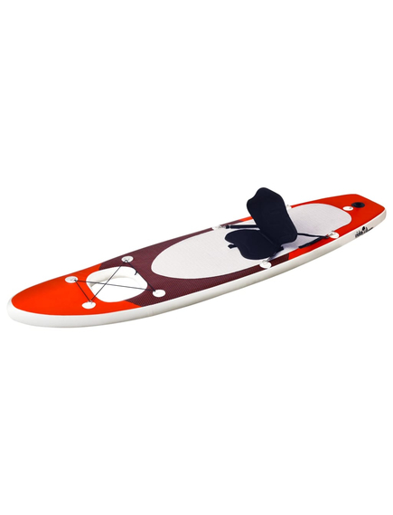 Set placă paddleboarding gonflabilă, roşu, 330x76x10 cm