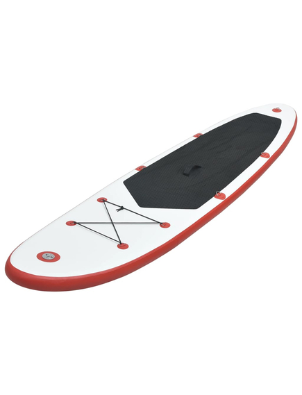 Set placă stand up paddle sup surf gonflabilă, roșu și alb
