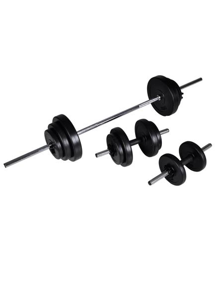 Bancă de antrenament cu set de haltere și gantere, 30,5 kg, imaginea nr. 9