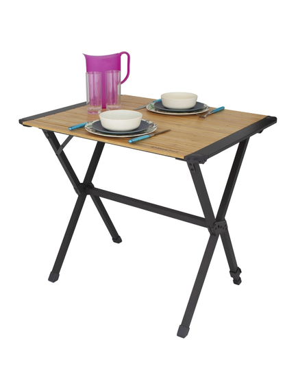 Eurotrail masă de camping "chambery", s, 80 x 63 cm, bambus