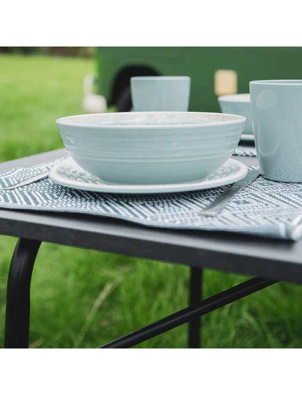 Travellife set de veselă de lux, 16 piese „dénia”, gri deschis