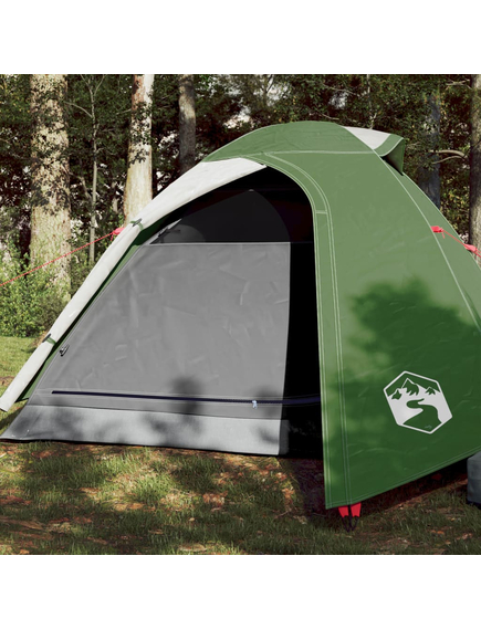 Cort de camping 2 persoane, verde, 264x210x125 cm, tafta 185t