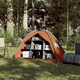 Cort depozit 9 compartimente gri/oranj 125x50x68 cm tafta 185t, imaginea nr. 3
