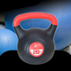 Gantera kettlebell 20kg, rosu-negru vinil, imaginea nr. 3