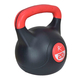 Gantera kettlebell 20kg, rosu-negru vinil, imaginea nr. 2