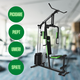 Aparat multifunctional 1 Post, greutati de 50 kg incluse, aparat fitness DHS 1001-3G, imaginea nr. 5