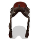 Șa western, căpăstru & pieptar, piele naturală, 16", maro, imaginea nr. 5