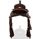 Șa western, căpăstru & pieptar, piele naturală, 16", maro, imaginea nr. 6