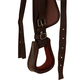 Șa western, căpăstru & pieptar, piele naturală, 16", maro, imaginea nr. 10