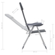 Scaun de camping, 2 buc, gri, 58 x 69 x 111 cm, aluminiu, imaginea nr. 9