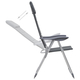 Scaun de camping, 2 buc, gri, 58 x 69 x 111 cm, aluminiu, imaginea nr. 6